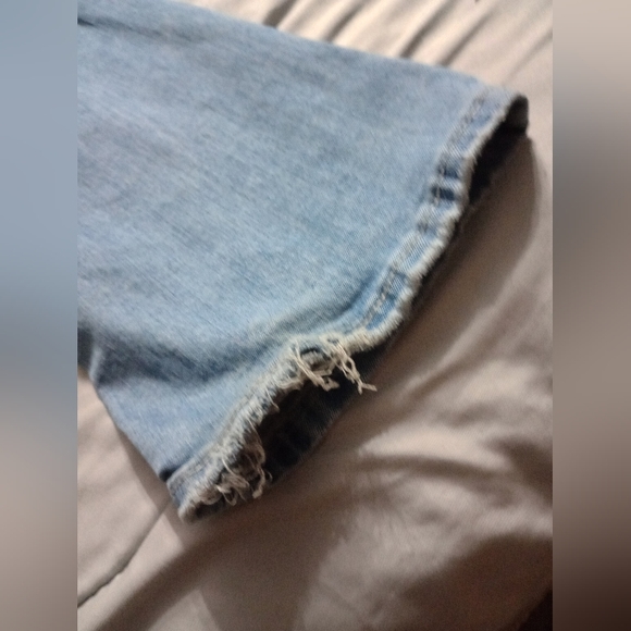 (USED)LAMASINI BLUE BOOTCUT/FLARED BLINGED JEANS - Picture 4 of 4